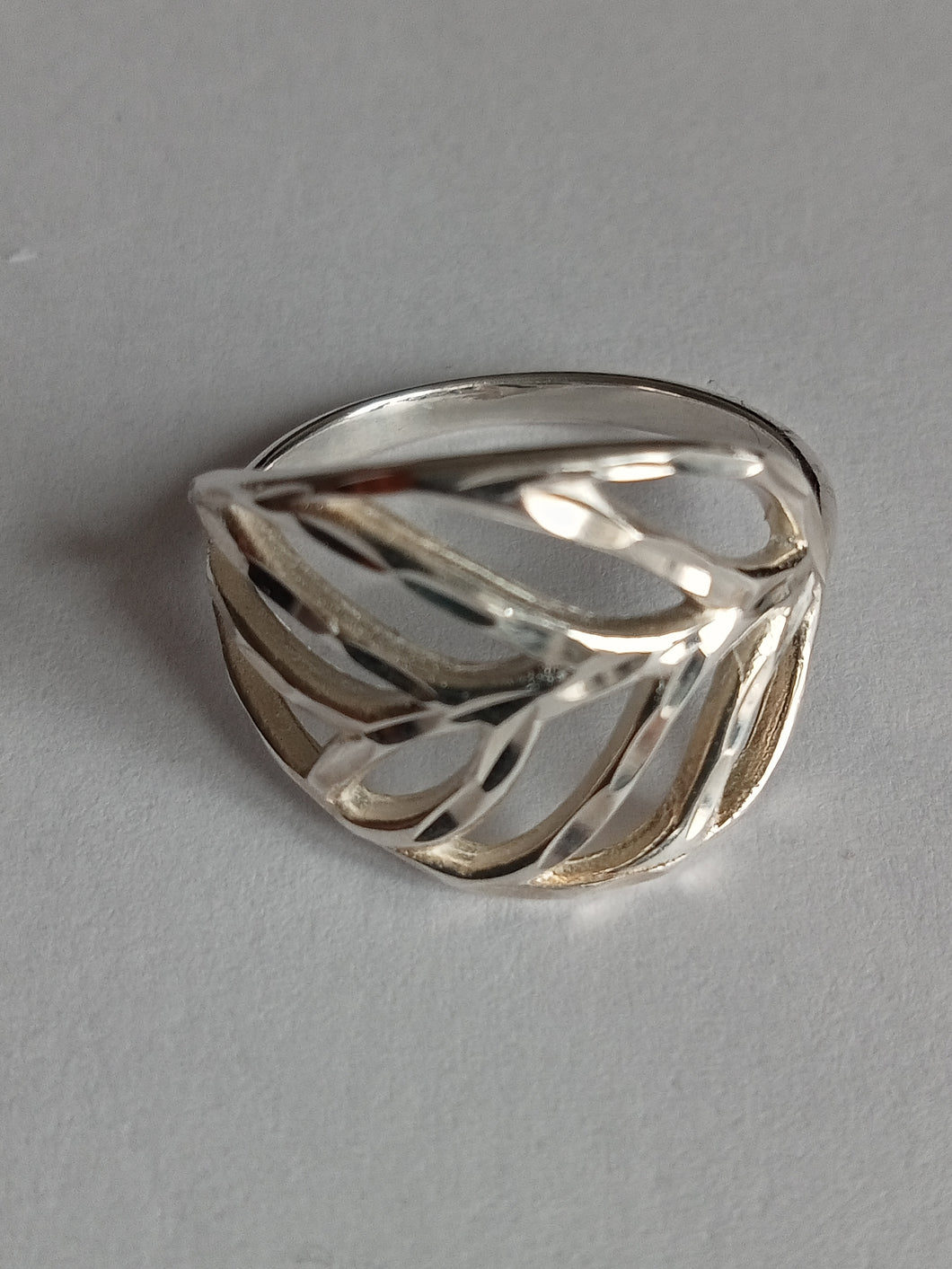 Large Silver Fern Wrap Ring