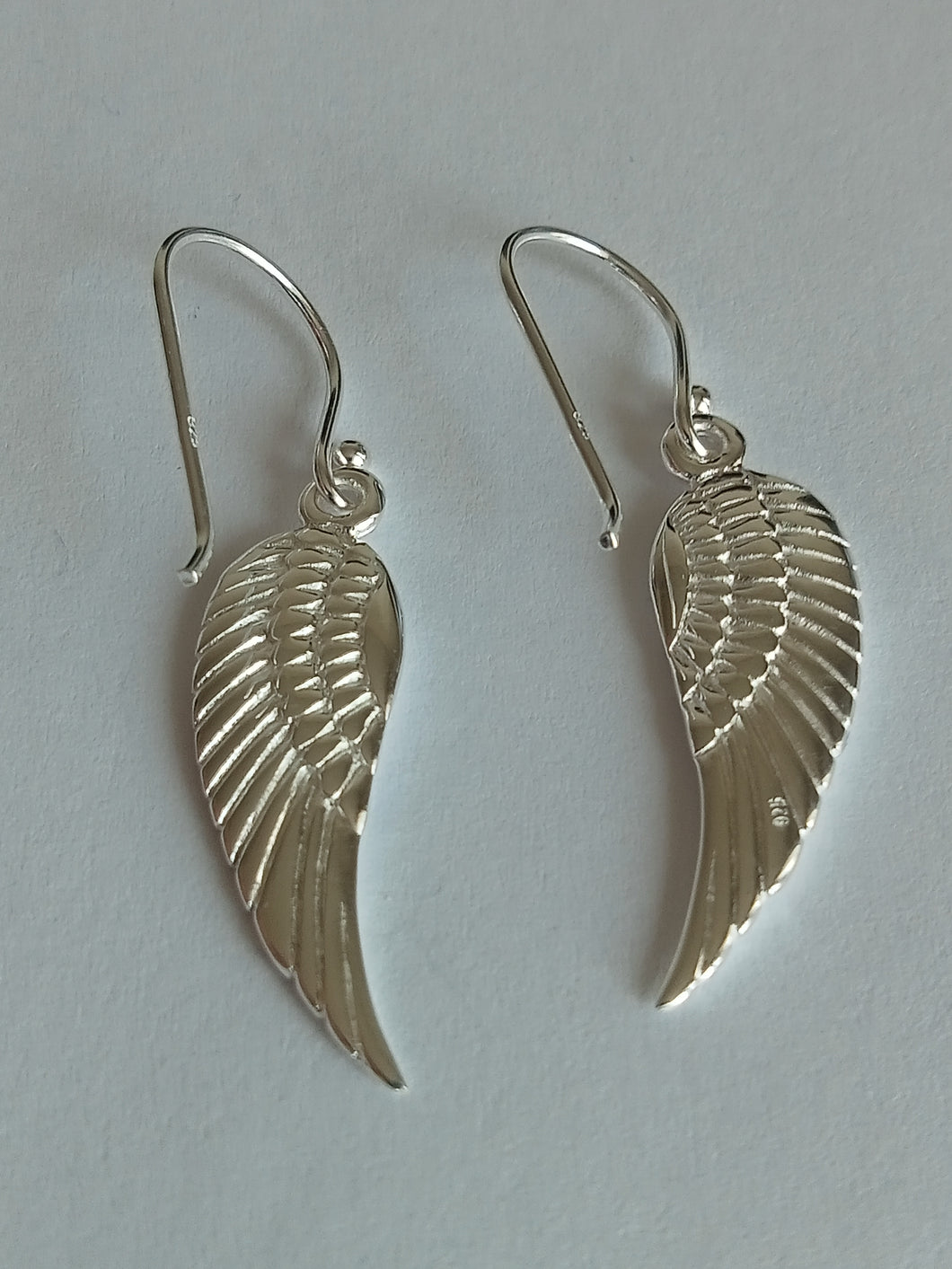 Silver Angel Wings Earrings