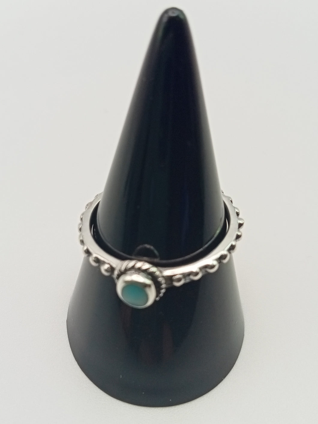 Turquoise Stone Set on a Bubble Band